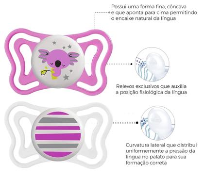 Imagem de Chupeta Physio Forma Light Ilumina Girls 6-16m 2und Chicco