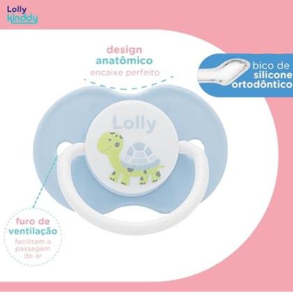 Imagem de Chupeta Redonda Azul T2 4812 Bona  Lolly