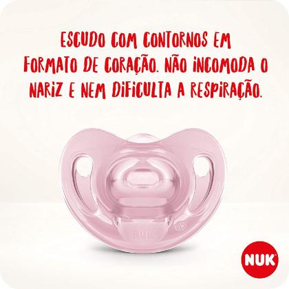 Imagem de Chupeta Sensitive Soft 100% Silicone Rosa - NUK