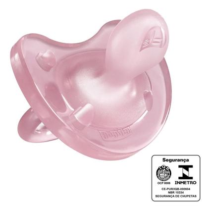 Imagem de Chupeta Silicone Chicco Soft  - Physio Forma Rosa 6 a16 meses