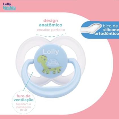 Imagem de Chupeta Silicone Orto Azul T2 Zoo 5015-01 - Lolly Kinddy
