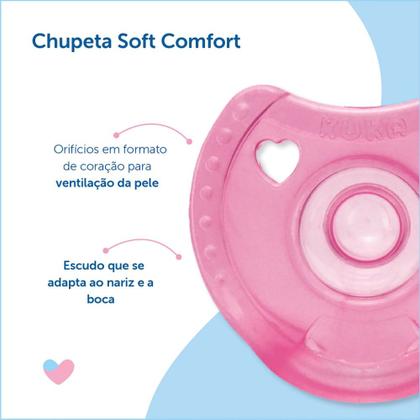 Imagem de Chupeta Silicone Soft Comfort Kuka Nº2 Rosa
