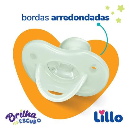 Imagem de Chupeta Soft Calming 100%Silicone 0-6m Brilha Escuro Lillo