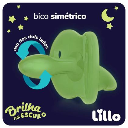 Imagem de Chupeta Soft Calming 100%Silicone +6m 2und Rosa/Brilha Escuro Lillo
