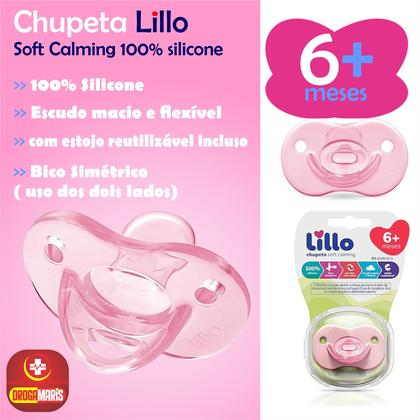 Imagem de Chupeta Soft Calming Lillo 100% Silicone e Simétrica - Rosa