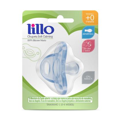 Imagem de Chupeta Soft Calming LILLO T1 Azul Silicone 0-6 meses 1 unidade