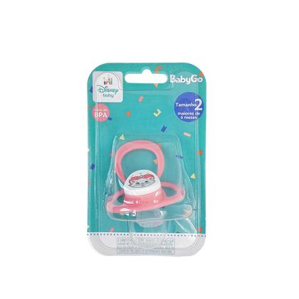 Imagem de Chupeta T2 Marie Rosa Menina Com Bico De Silicone Ortodontico +6 Meses Disney