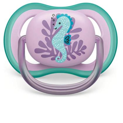 Imagem de Chupeta Ultra Air Avent Cavalo Marinho Menina 6 18 Meses