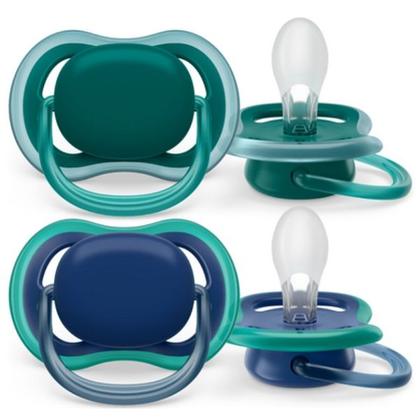 Imagem de Chupeta ULTRA AIR Dupla Lisa 6-18M AZ/VD Philips AVENT SCF085/31