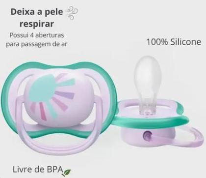Imagem de CHUPETA ULTRA AIR LILAS SOL 0 a 6 MESES AVENT