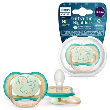 Imagem de Chupeta Ultra Air Night Time Brilha no Escuro 0-6 Meses Pássaro Philips Avent