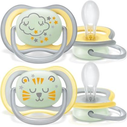 Imagem de Chupeta ULTRA AIR Noturno Dupla Decorada 18+M Philips AVENT SCF376/01