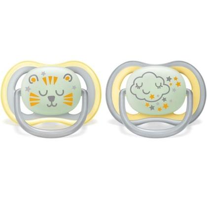 Imagem de Chupeta ULTRA AIR Noturno Dupla Decorada 18+M Philips AVENT SCF376/01