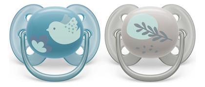 Imagem de Chupeta Ultra Soft 6 á 18 Meses 2 Unidades Avent dupla Azul e Cinza