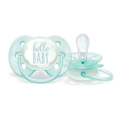 Chupeta Ultra Soft Hello Baby Verde 0-6 Meses Philips Avent
