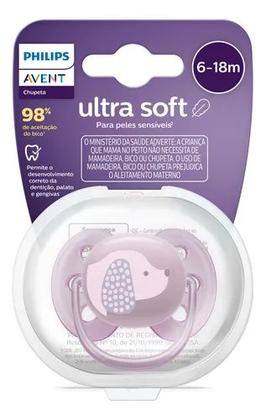 Imagem de Chupeta Ultra Soft Philips Avent 6 a 18 meses lilás SCF09205
