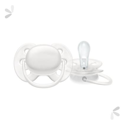 Imagem de Chupeta Ultra Soft Silk 0-6m Unitária Branca Philips Avent