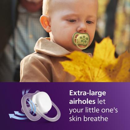 Imagem de Chupetas AVENT Ultra Air Orthodontic 18 meses ou mais, pacote com 4
