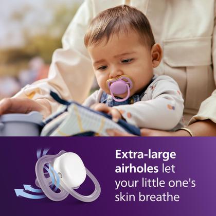 Imagem de Chupete Philips Avent Ultra Air SCF087/25 para bebés de 6 a 18 meses, paquete de 4