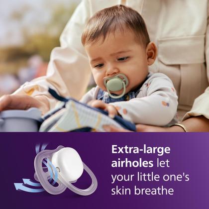 Imagem de Chupetes Philips Avent Ultra Air 6-18 meses Ortodónticos de Silicona Paquete de 4