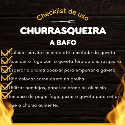 Imagem de Churrasqueira a Bafo 90kg Industrial G90 kit gás Brinde 2 grelhas