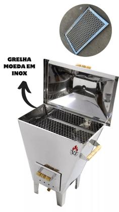 Imagem de Churrasqueira a Bafo Inox PP com Kit gás + Termômetro