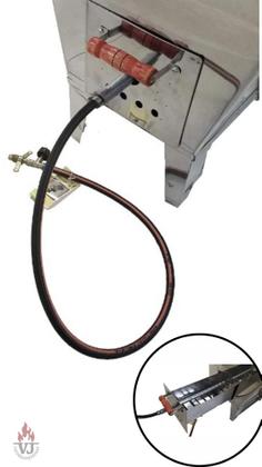 Imagem de Churrasqueira a Bafo Inox PP com Kit gás + Termômetro