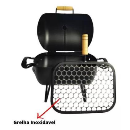 Imagem de Churrasqueira A Bafo Portátil Carvão Premium Com Grelha Inox