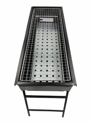 Imagem de Churrasqueira á Carvão Alumínio Portátil Dobrável Com Grelha Preta