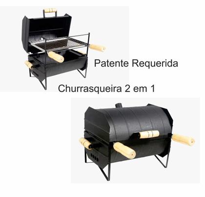Imagem de Churrasqueira A Carvão Com Dupla Funcionalidade Também Bafo