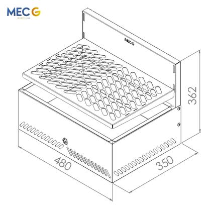 Imagem de Churrasqueira A Carvão De Parede 48x35cm Aço Inox 430 Desmontável Mec G 