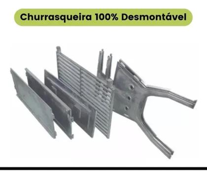 Imagem de Churrasqueira alumínio fundido desmontável com grelha