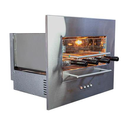 Imagem de Churrasqueira Assador Gourmet Rotativa Elétrica Embutir 42x52cm Aço Inox Roast Smart 04 220V - Hope