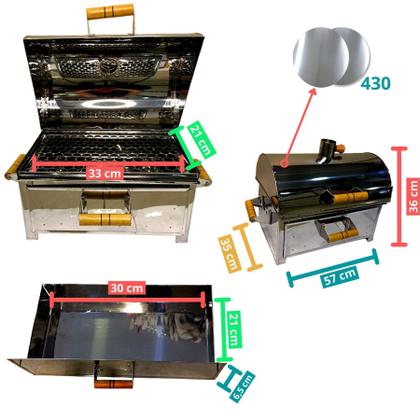 Imagem de Churrasqueira Bafinho 2 com Gaveta Inox