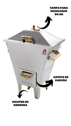 Imagem de Churrasqueira Bafo Inox M com Kit Gás