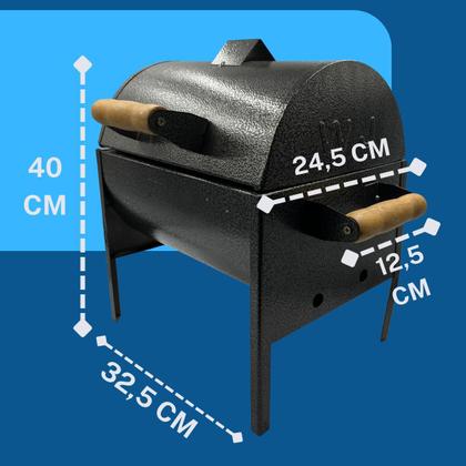 Imagem de Churrasqueira Bafo Mini Portátil a Carvão Para Churrasco
