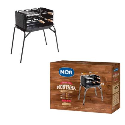 Imagem de Churrasqueira Carvão Com Grelha E 3 Espetos MONTANA 54x35x64cm 3005 MOR