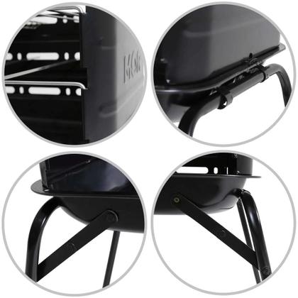 Imagem de Churrasqueira Carvão Com Grelha E 3 Espetos MONTANA 54x35x64cm 3005 MOR