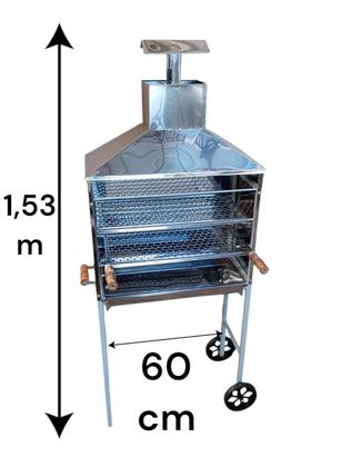 Imagem de Churrasqueira de carrinho para espetinhos galvanizada modelo c-800g