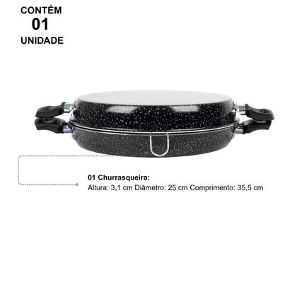 Imagem de Churrasqueira De Fogão Antiaderente 25Cm Preto Nacional
