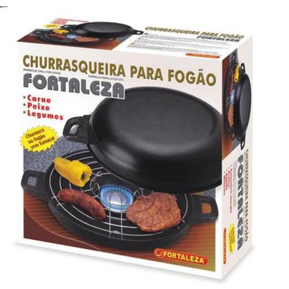 Imagem de Churrasqueira De Fogão Fortaleza Antiaderente 30 Cm