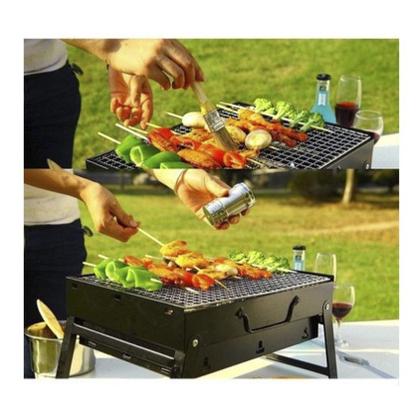 Imagem de Churrasqueira Dobrável A Carvão Camping Pesca 43x29 Cm