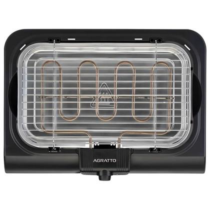 Imagem de Churrasqueira Elétrica Portátil de Mesa sem Fumaça Grill Preta Agratto Ch2