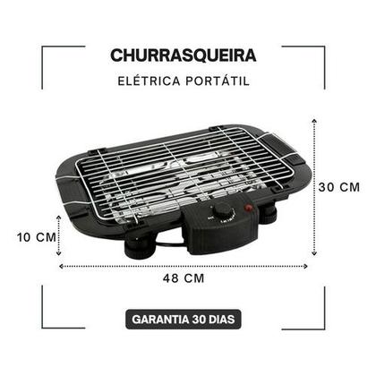 Imagem de Churrasqueira Elétrica Portátil Interna Sem Fumaça Grelhador De Mesa