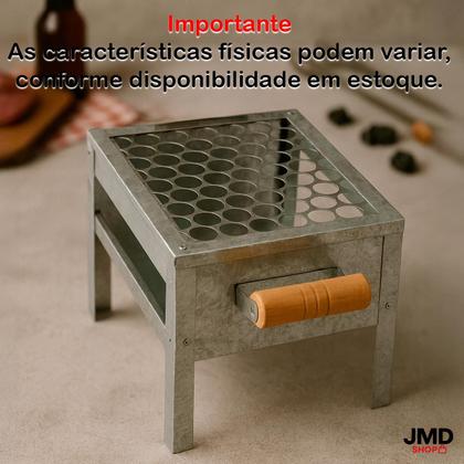 Imagem de Churrasqueira Galvanizada com Grelha Portátil Aço Anti CortePreta