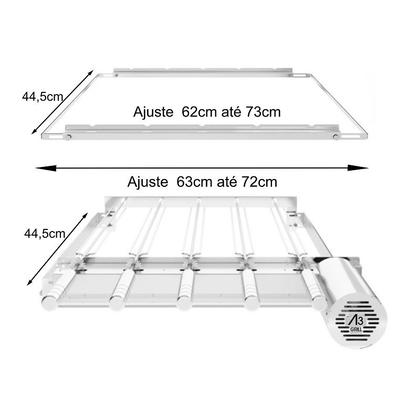 Imagem de Churrasqueira Giratória Ajustável para 5 Espetos Inox com Suporte Ajustável e 3 Grelhas Argentinas