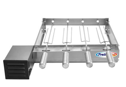 Imagem de Churrasqueira Grill Baixo 4 Espetos Giratório Inox Motor Weg