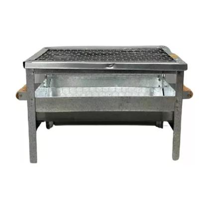 Imagem de Churrasqueira/Grill Galvanizada C/ Grelha Portátil Aço Anti Corte