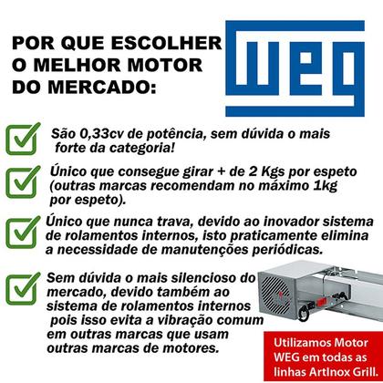 Imagem de Churrasqueira Grill Rotativa The Grill Inox - 3 Espetos Giratórios
