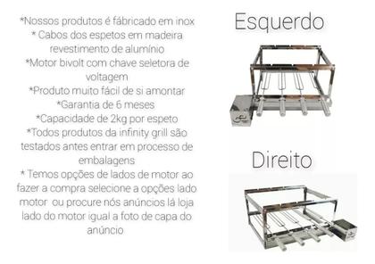 Imagem de Churrasqueira Infinity Grill 4 Espetos 127/220v Direito